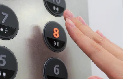 エレベーター非接触ボタン